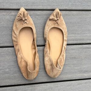 J. Crew Women's Beige Suede Tassel Flats